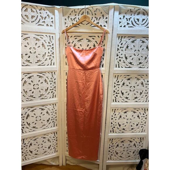 House of CB Costanza Bright Peach Maxi Dress Size S Small - Picture 5 of 10